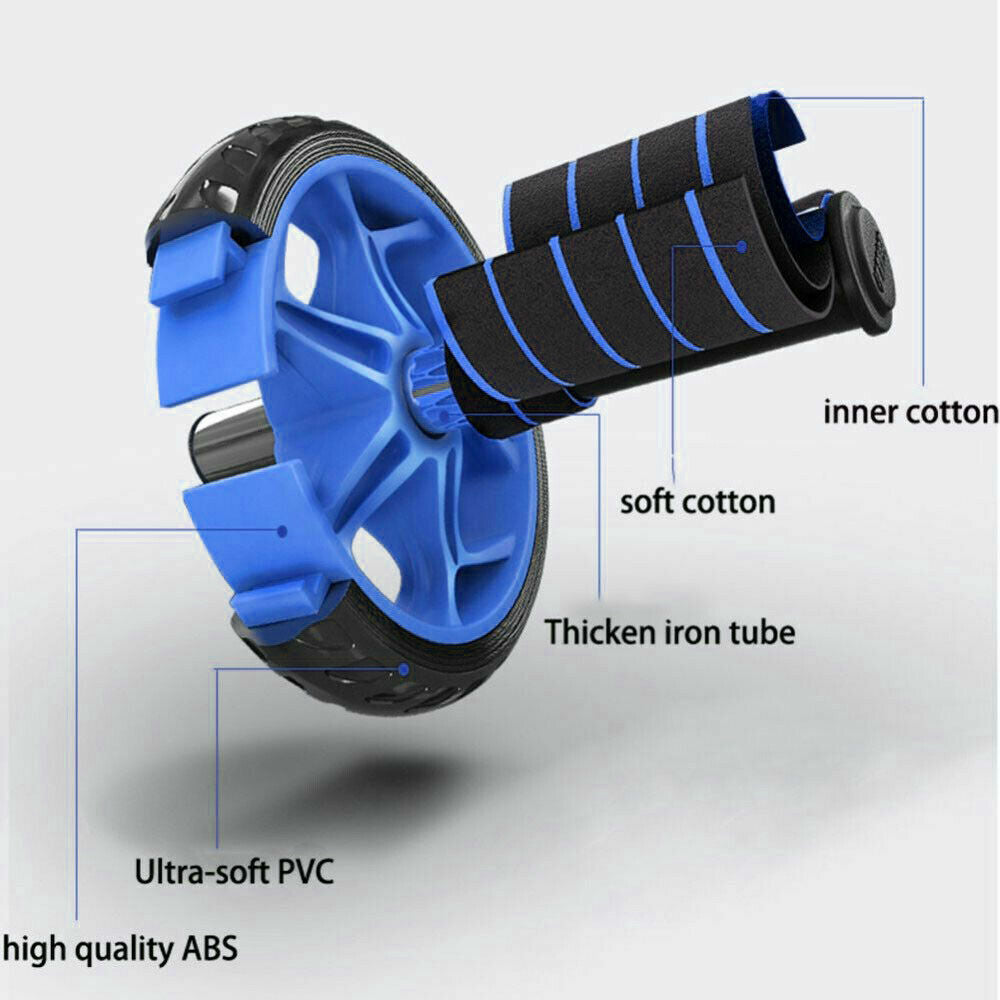 AB Wheel Roller Abdominal Training Equipment Core Strength Workout Body Fitness.